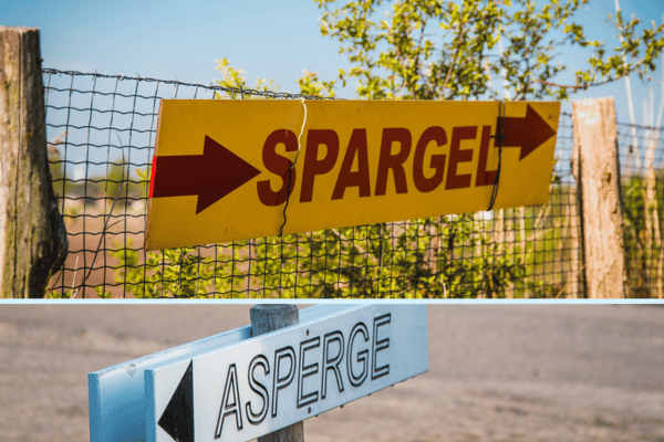 Proef de grensstreek Asperges